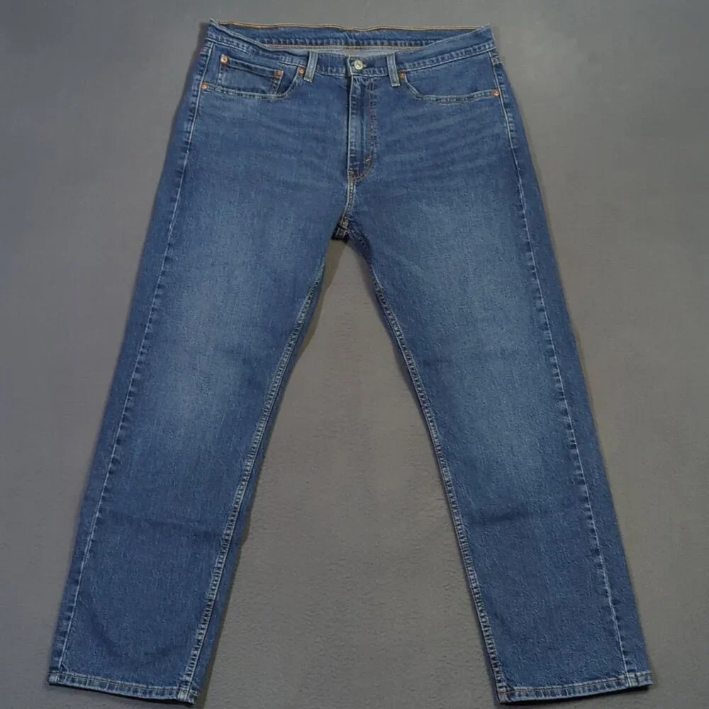 Levi's Jeans Men's 36x30 Blue 505 Regular Fit Straight Leg Denim